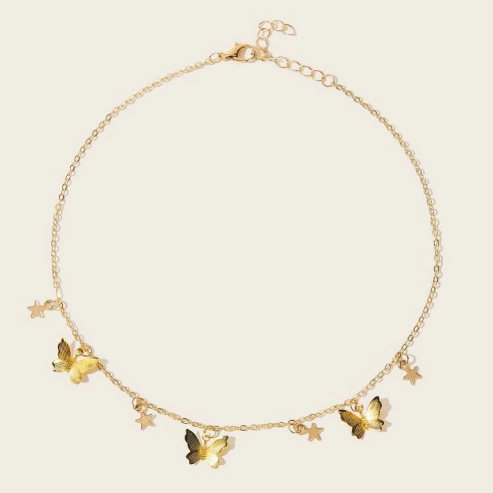 Butterfly & Star Decor Chain Necklace